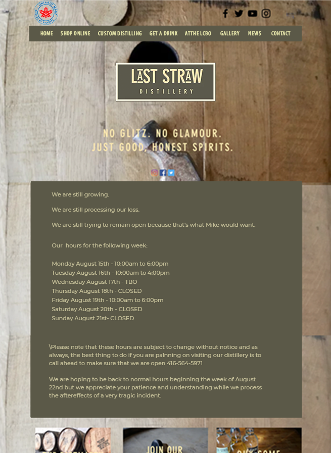 Last Straw Website Redesign - Before